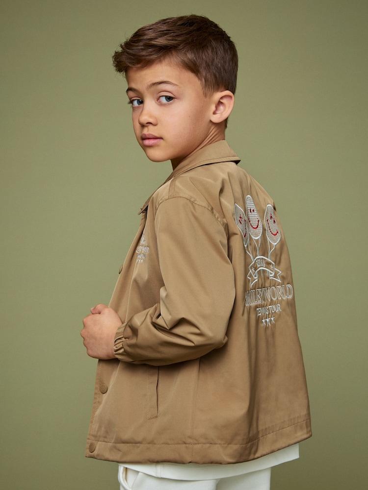 reiss 9-13 yrs SmileyWorld | Reiss Harrington Jacket in Stone