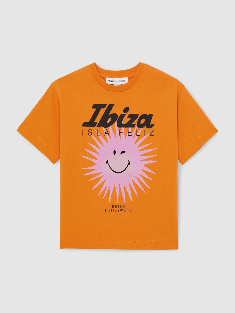 Reiss 9-13 Yrs SmileyWorld | Reiss Sun Motif T-Shirt In Orange