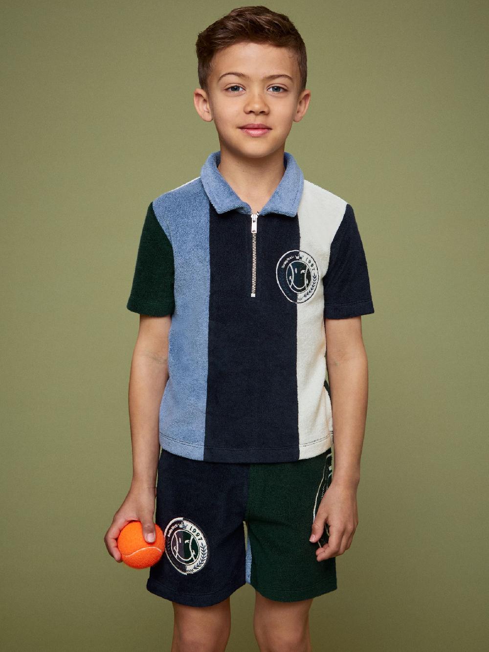 Reiss 9-13 Yrs SmileyWorld | Reiss Towel Polo Shirt In Blue