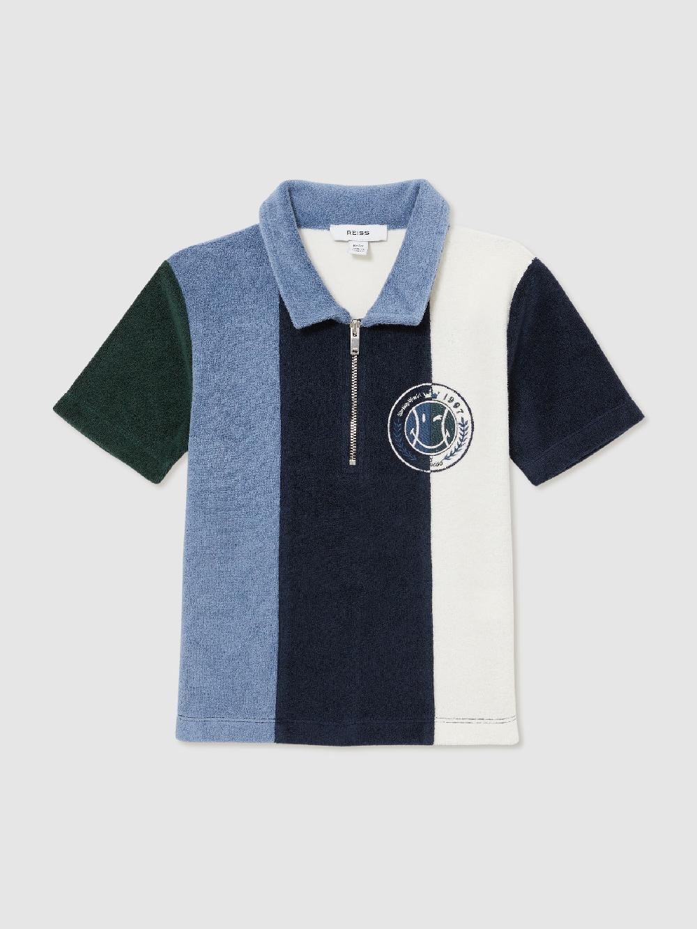 Reiss 9-13 Yrs SmileyWorld | Reiss Towel Polo Shirt In Blue
