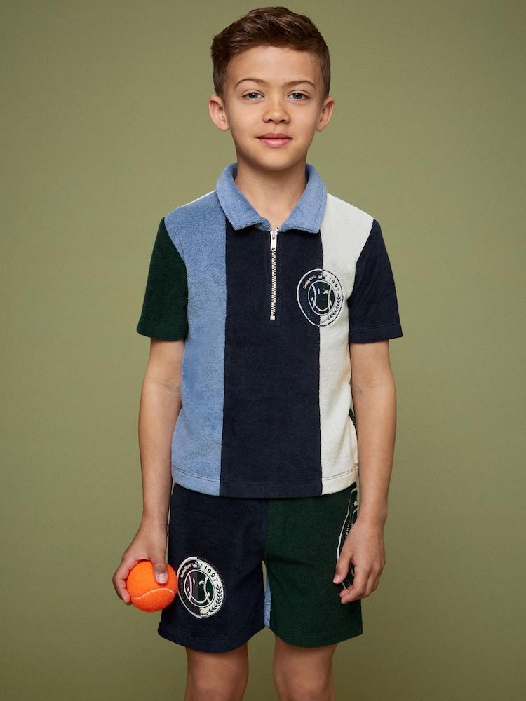 reiss 9-13 yrs SmileyWorld | Reiss Towel Polo Shirt in Blue