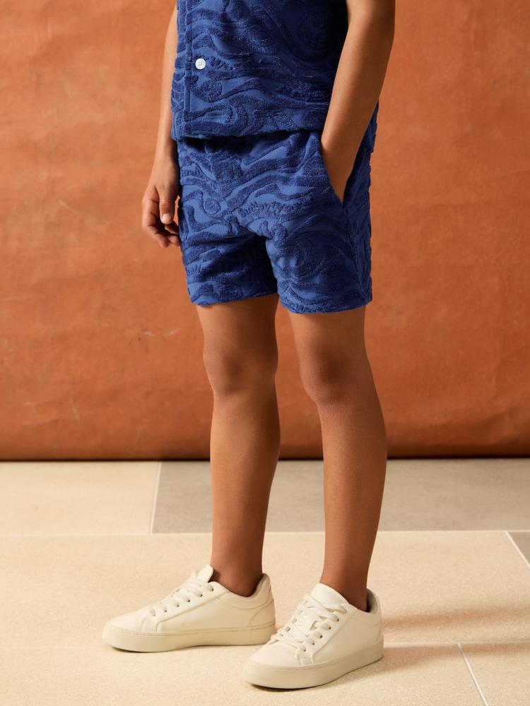 reiss 9-13 yrs SmileyWorld | Reiss Wave Texture Shorts in Bright Blue