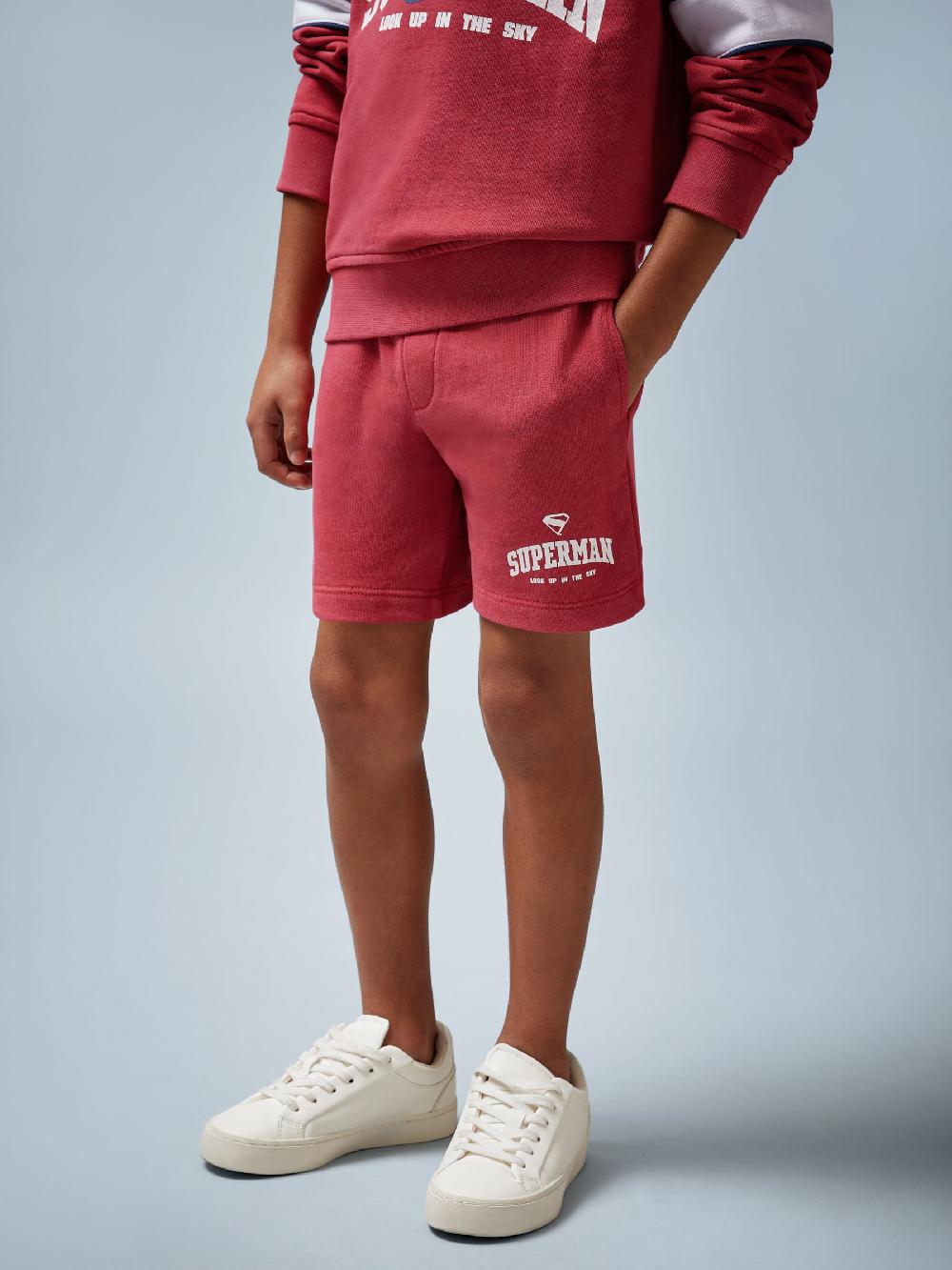 Reiss 9-13 Yrs Superman | Reiss Cotton Logo Shorts In Red
