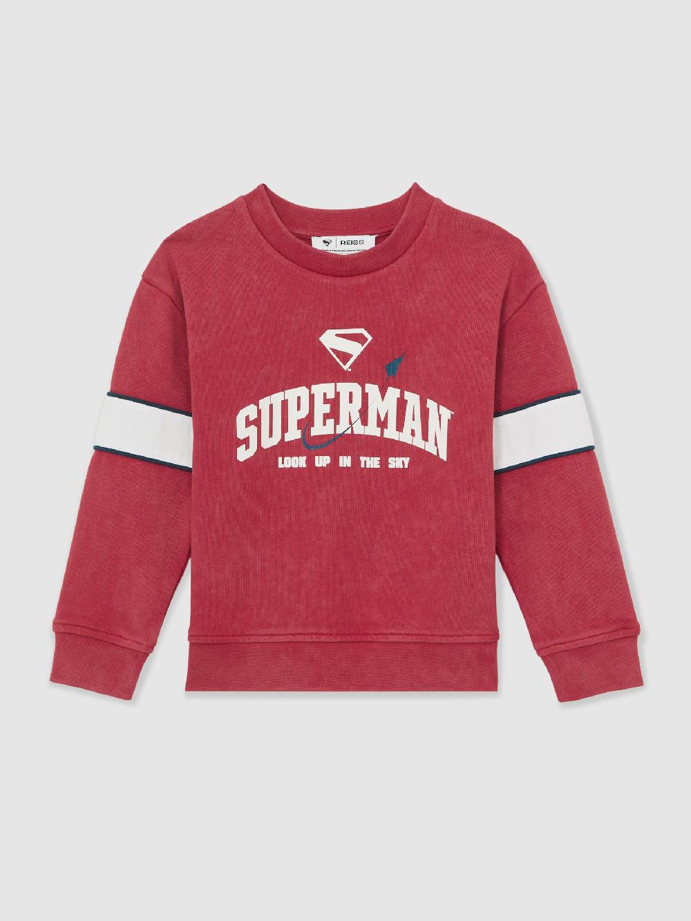 Reiss 9-13 Yrs Superman | Reiss Cotton Logo Sweatshirt In Red