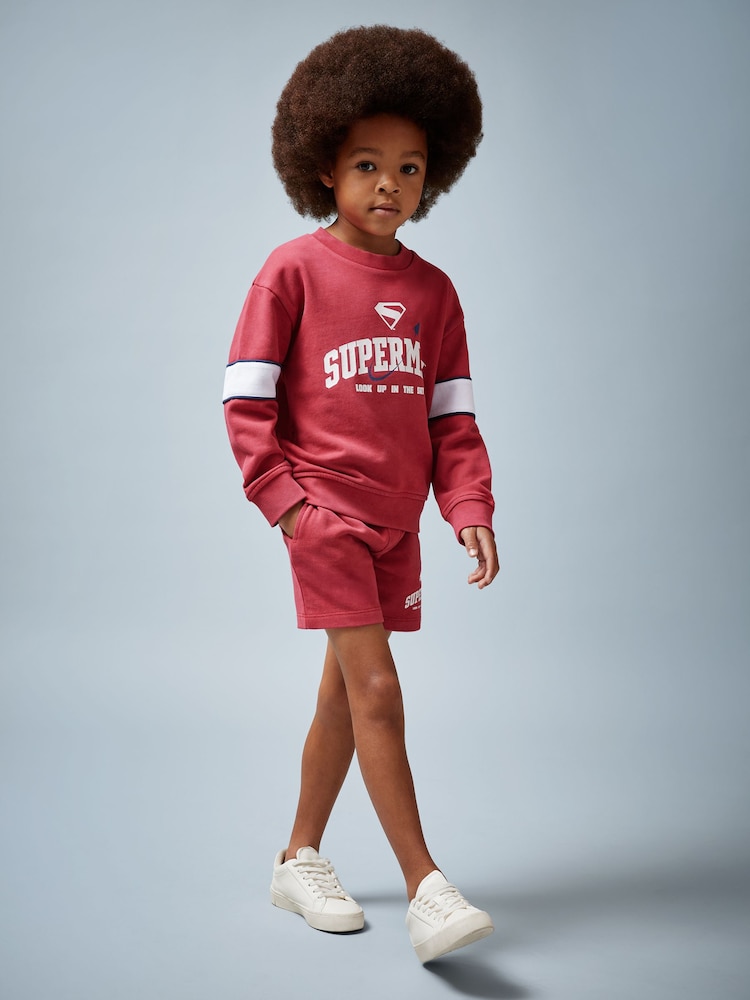 reiss 9-13 yrs Superman | Reiss Cotton Logo Sweatshirt in Red