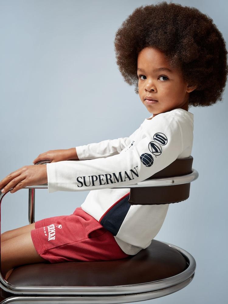 reiss 9-13 yrs Superman | Reiss Cotton Logo T-Shirt in White