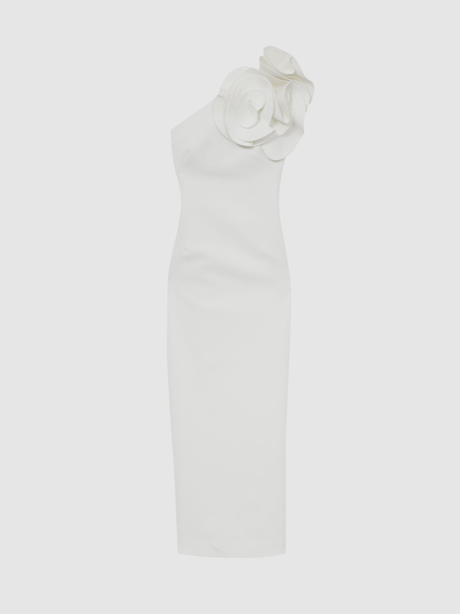 Reiss Acler Cream Wynyard One Shoulder Maxi Dress In Cream