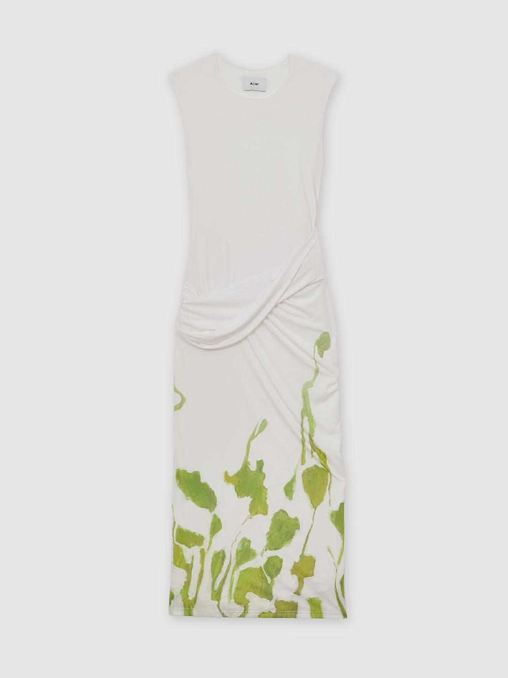 Reiss Acler Floral-Print Jersey Midi Dress In Ivory Print
