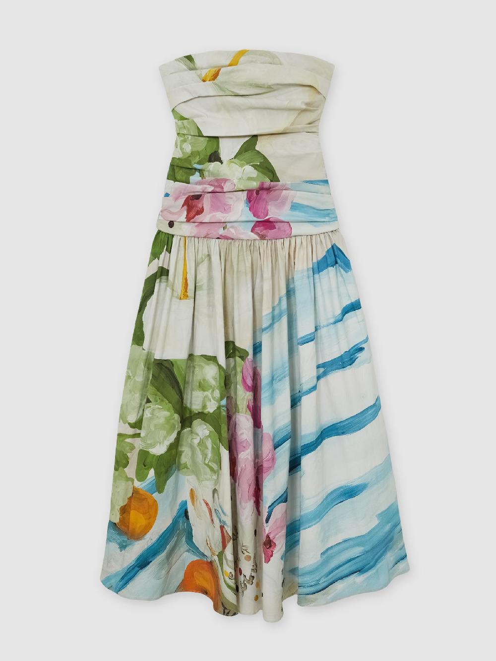 Reiss Acler Orange Print Nershall Maxi Dress In Orange Print