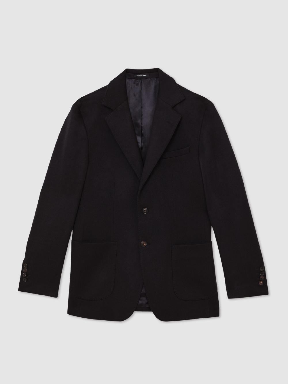 Reiss Atelier Cashmere Single-Breasted Blazer Tailored-Fit In Navy