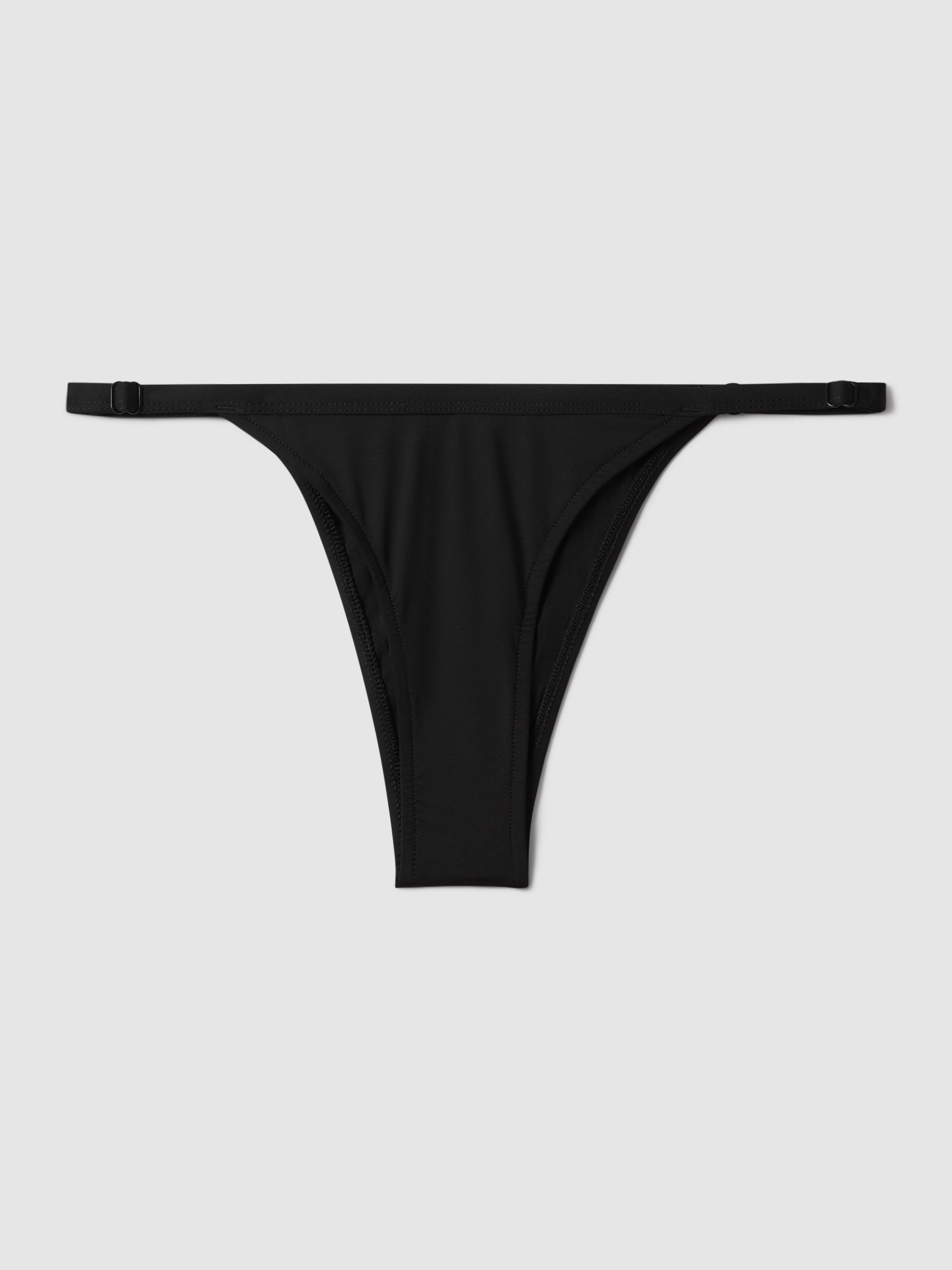 Reiss Bondi Born Adjustable Bikini Bottoms In Black