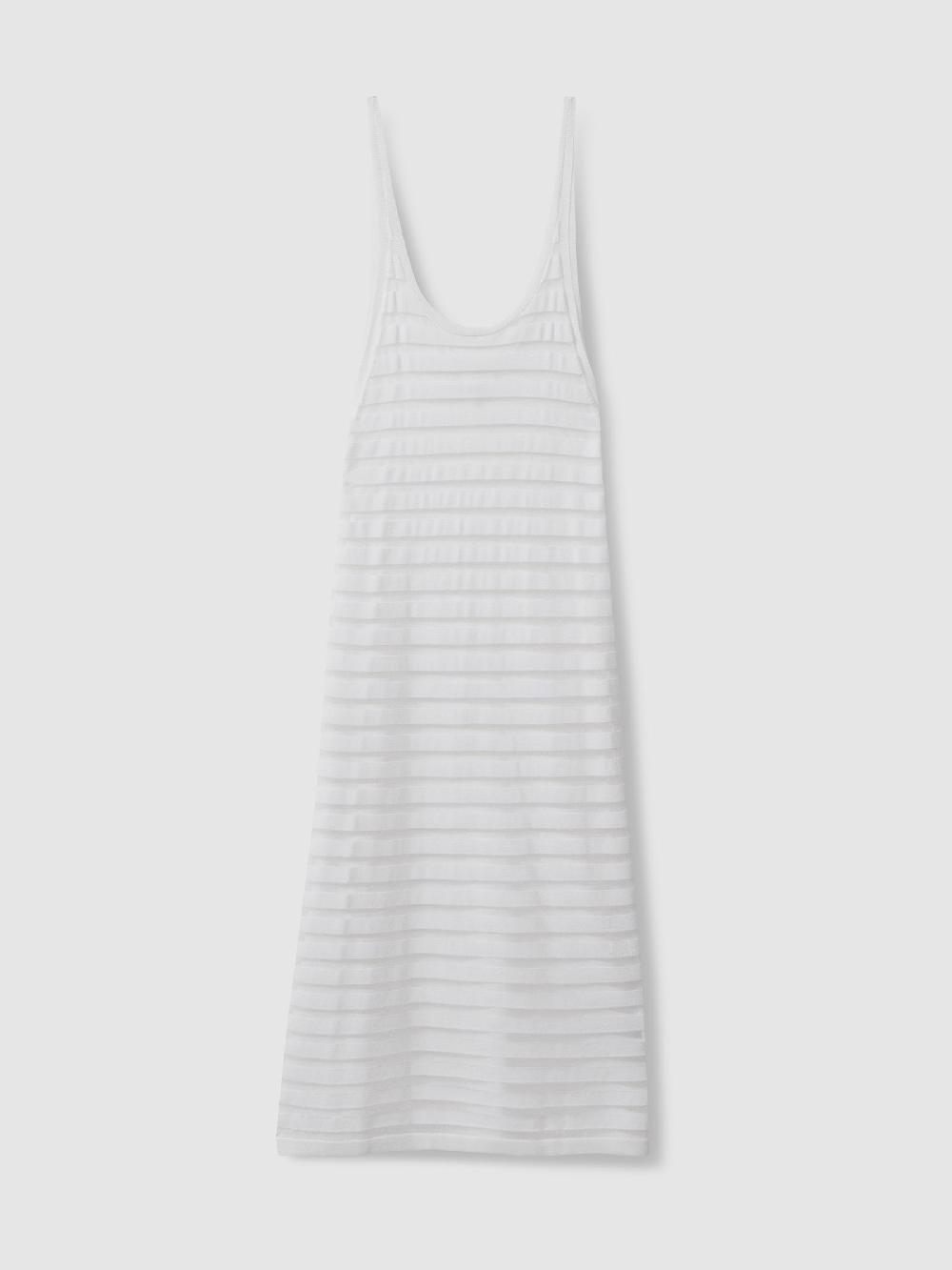 Reiss Calvin Klein Underwear Knitted Midi Dress In White