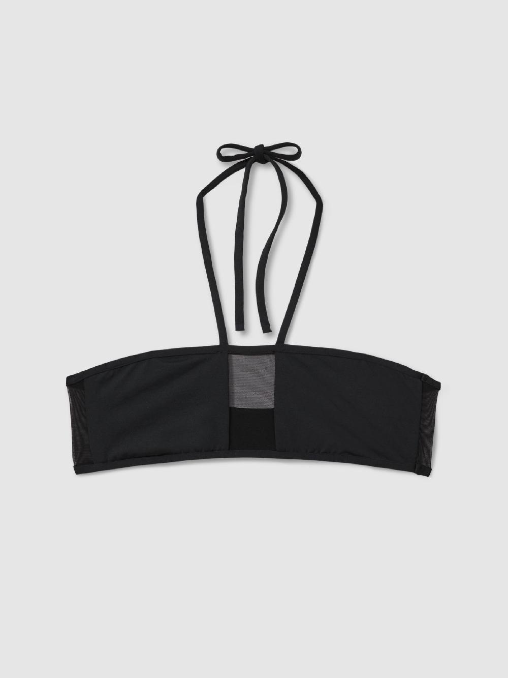 Reiss Calvin Klein Underwear Mesh Halterneck Bikini Top In Black
