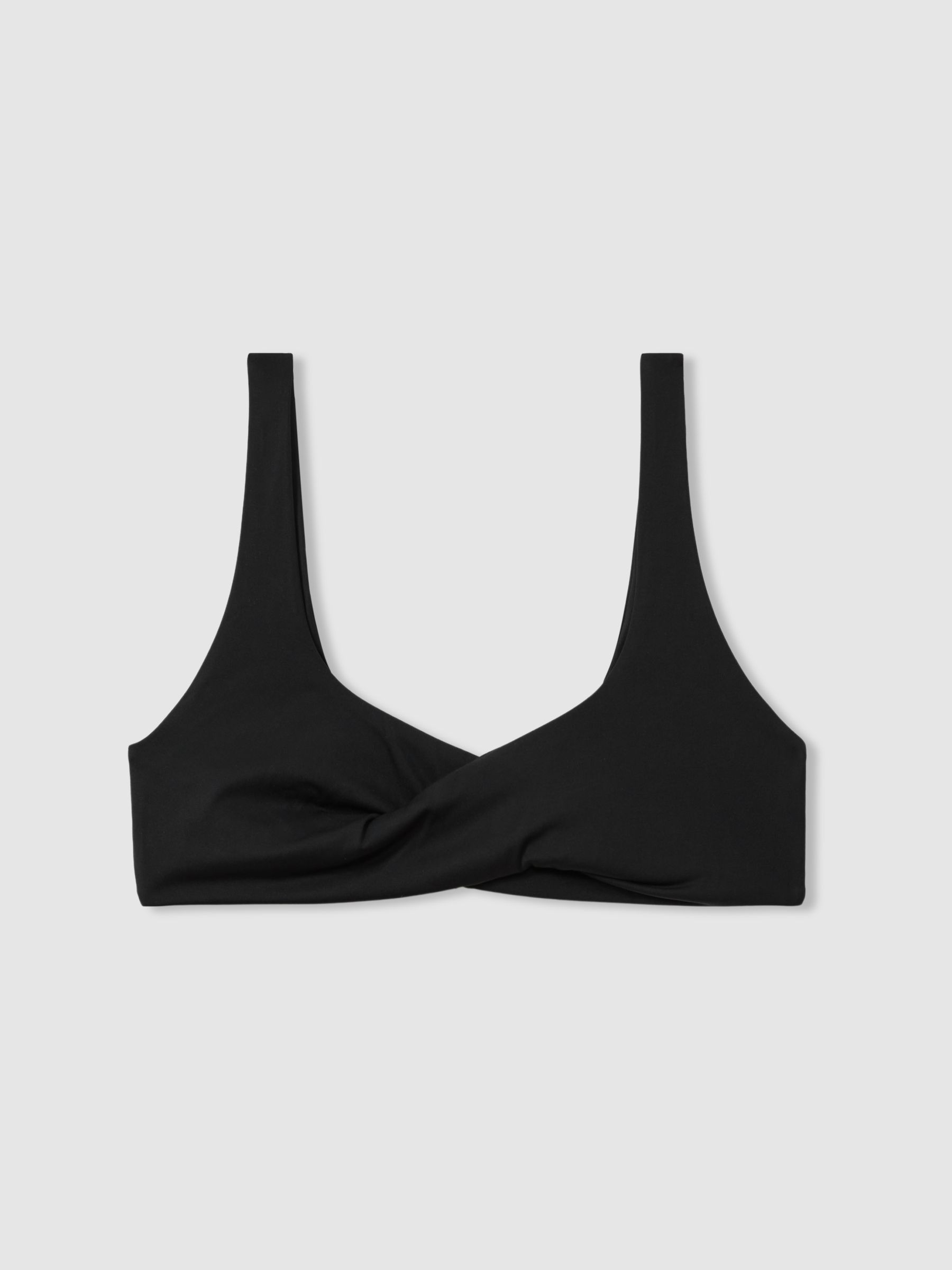 Reiss Calvin Klein Underwear Twist Detail Bikini Top In Black