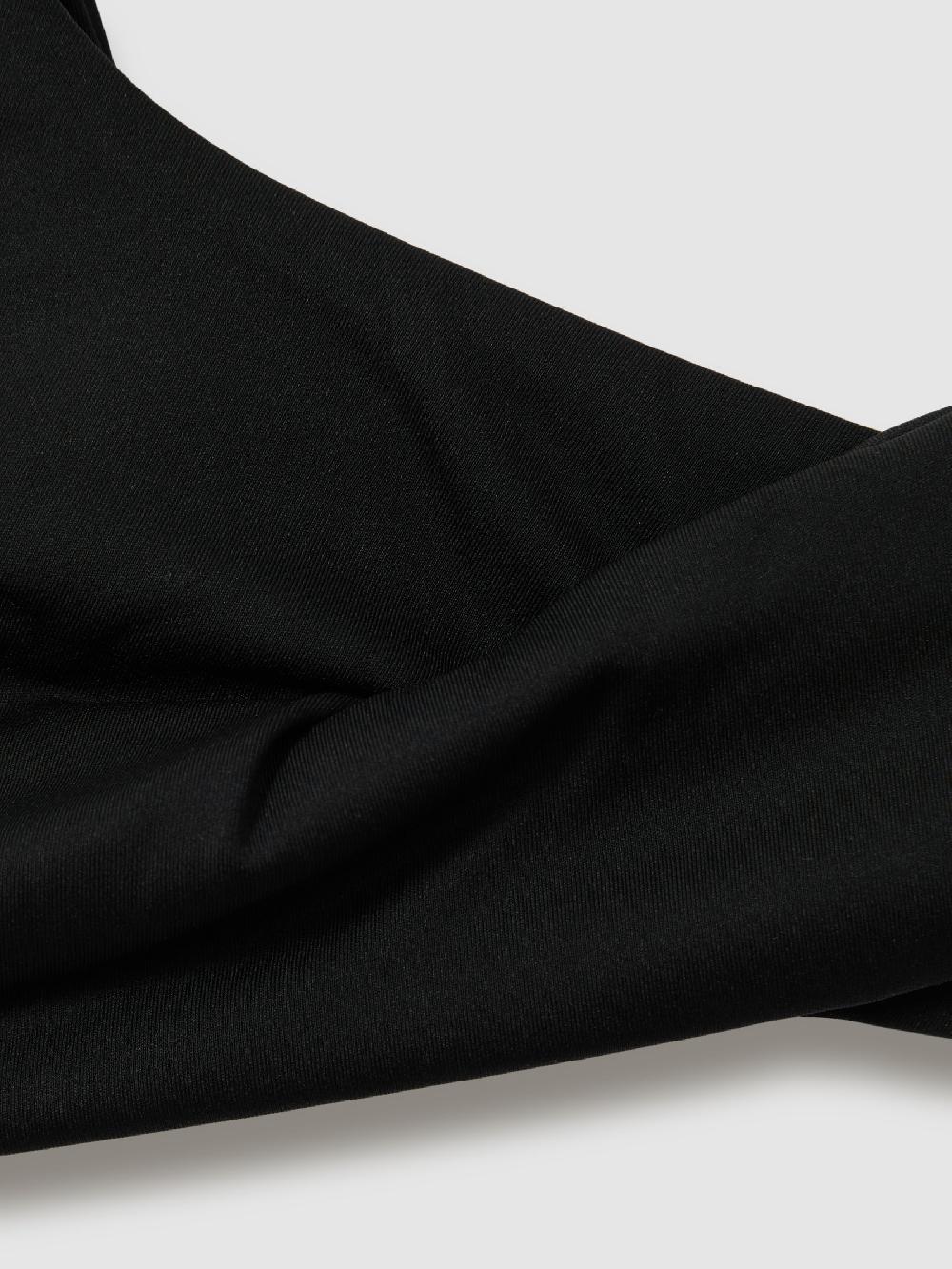 Reiss Calvin Klein Underwear Twist Detail Bikini Top In Black