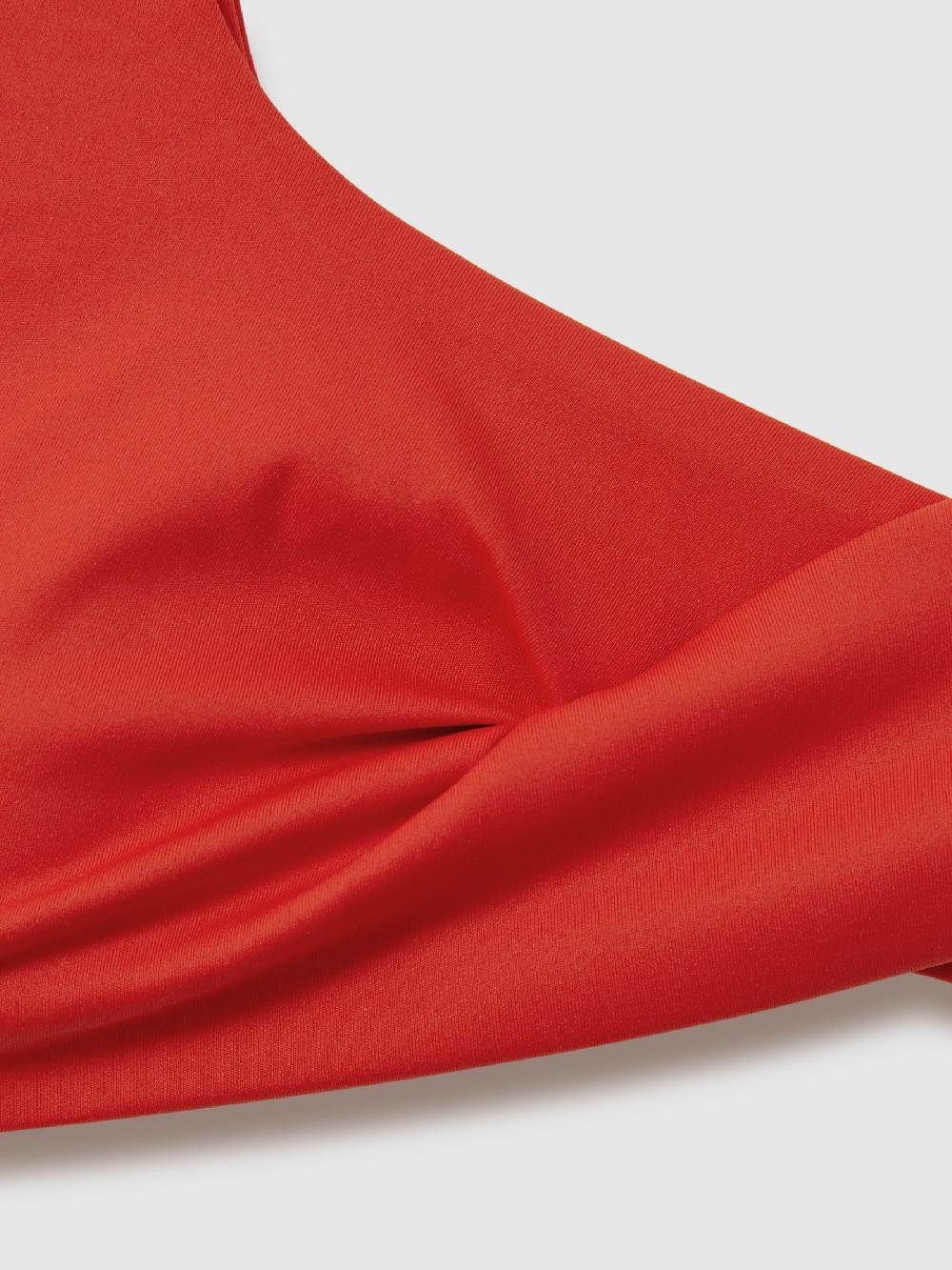 Reiss Calvin Klein Underwear Twist Detail Bikini Top In Red