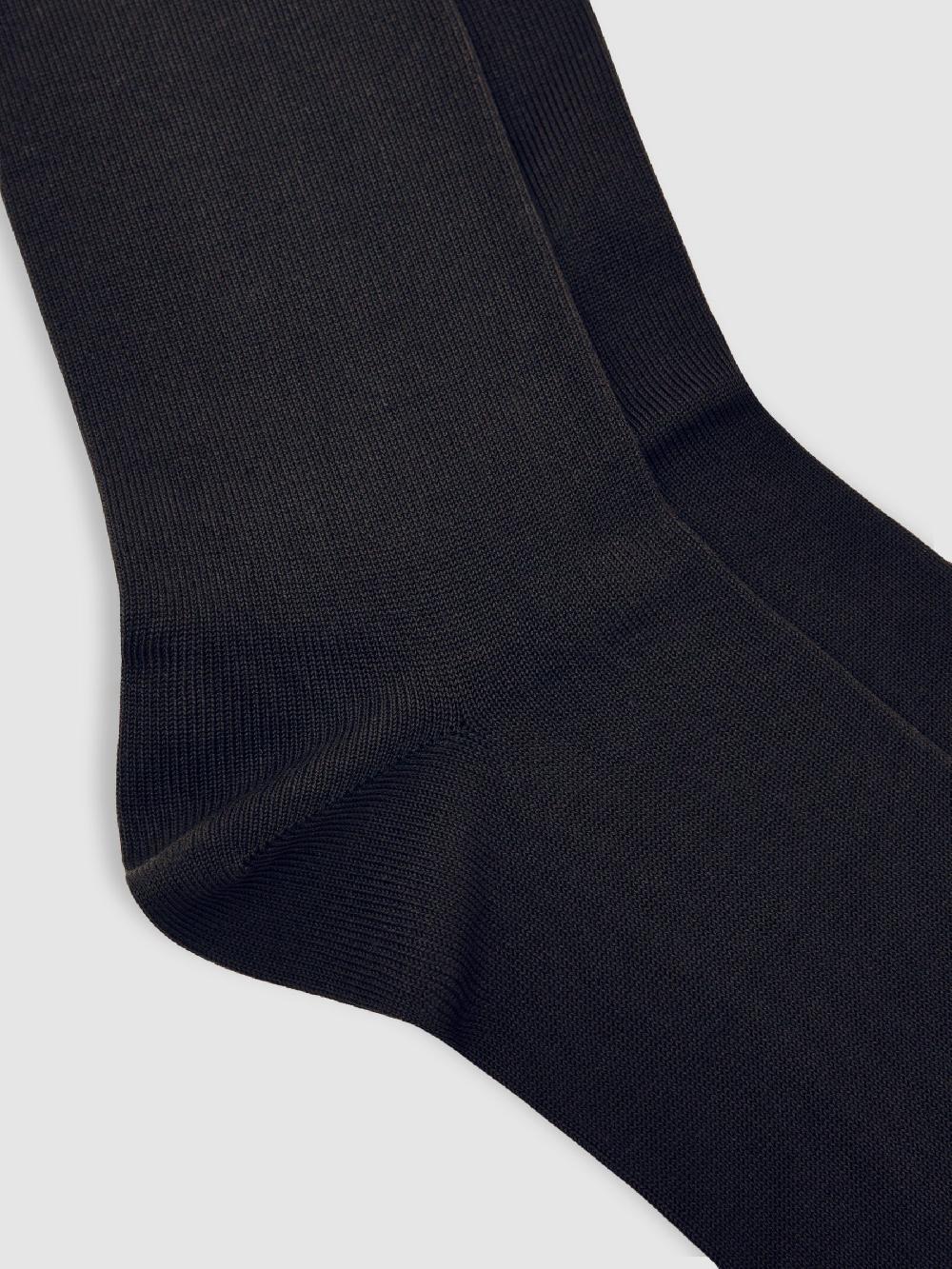 Reiss Cotton-Blend Logo Embroidery Socks In Chocolate Brown