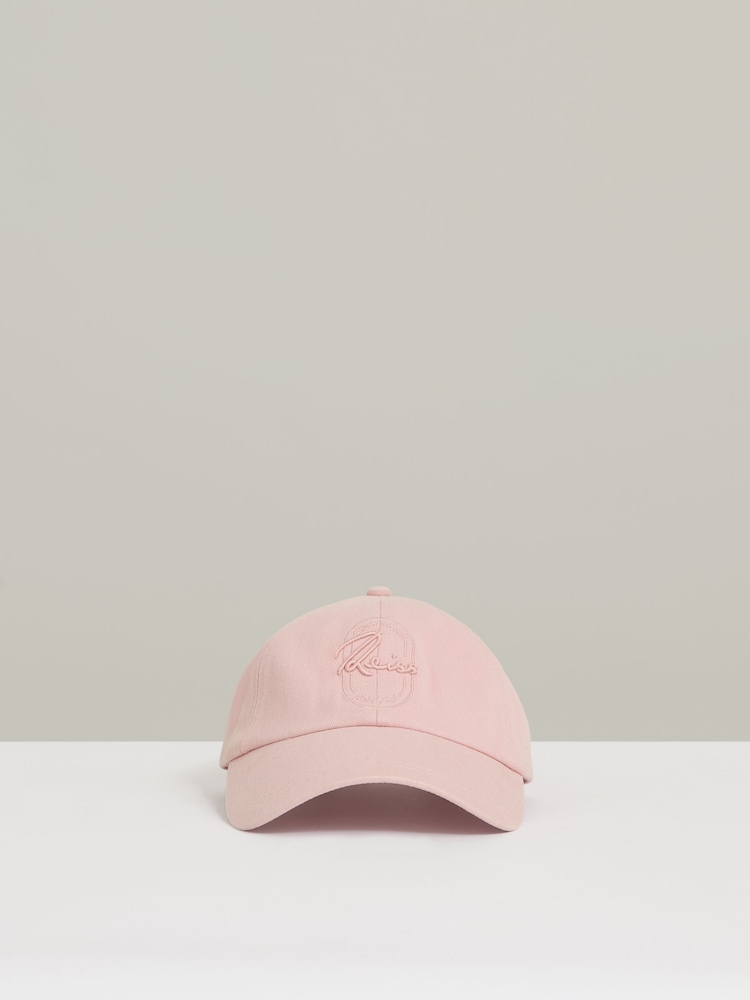 reiss Cotton Logo-Embroidered Baseball Cap in Washed Pink