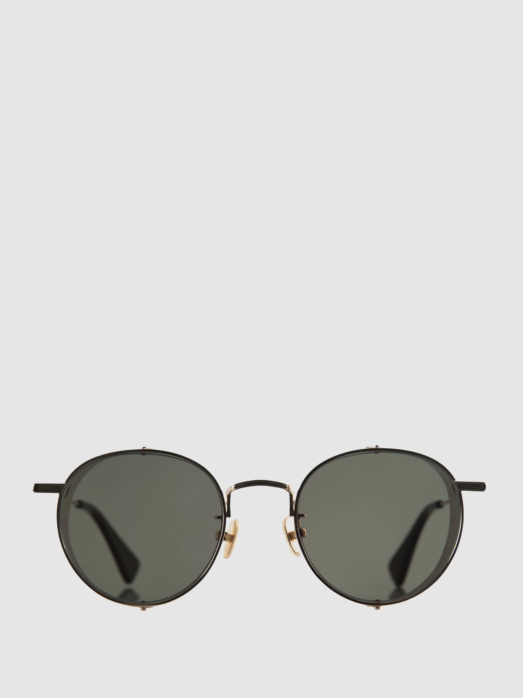 Reiss Curry And Paxton Side Shield Sunglasses In Tan