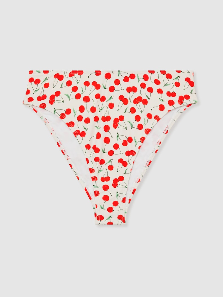 reiss Good American Cherry Bikini Bottoms in Cherry