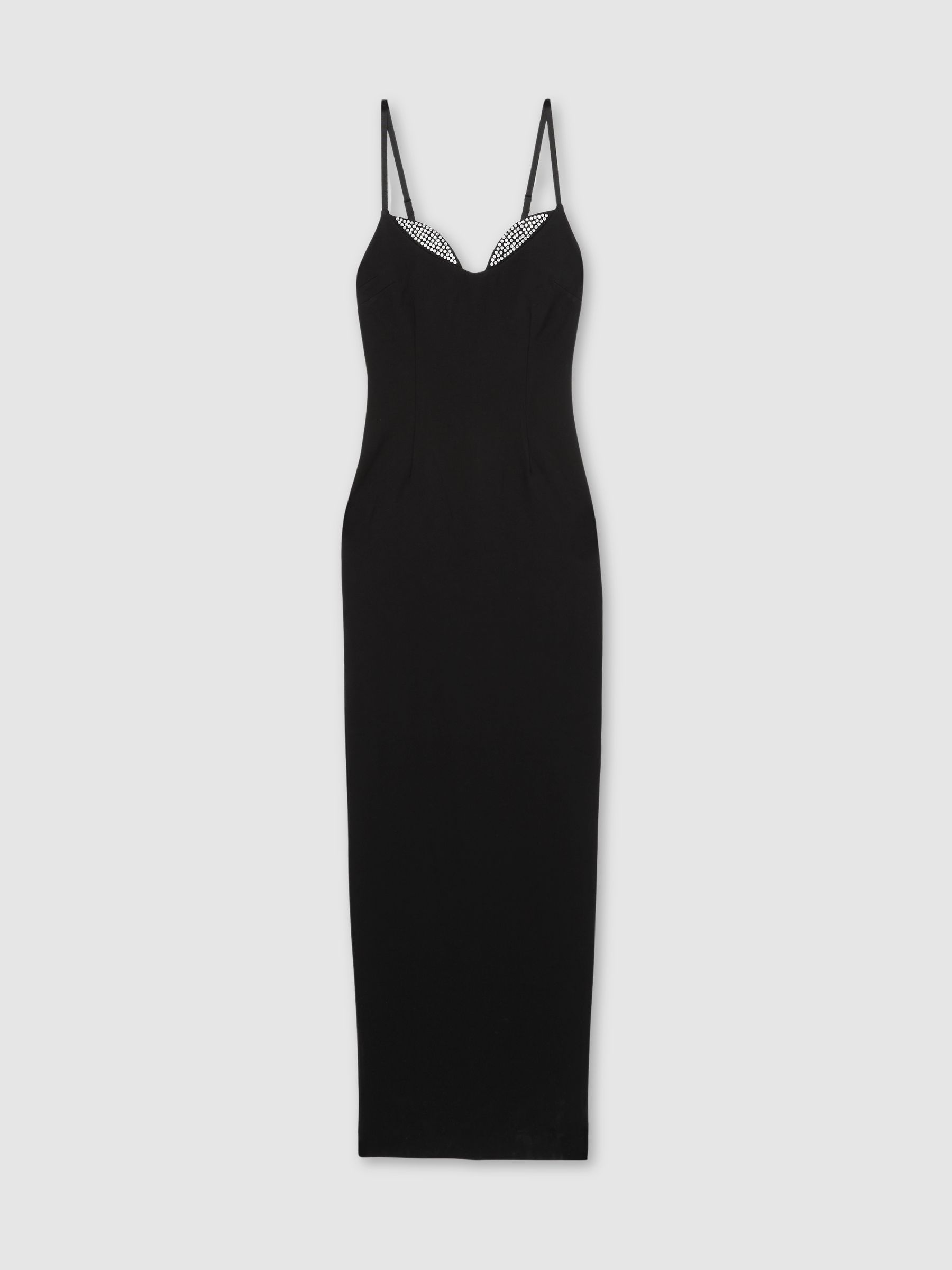 Reiss Good American Crystal-Trim Maxi Dress In Black