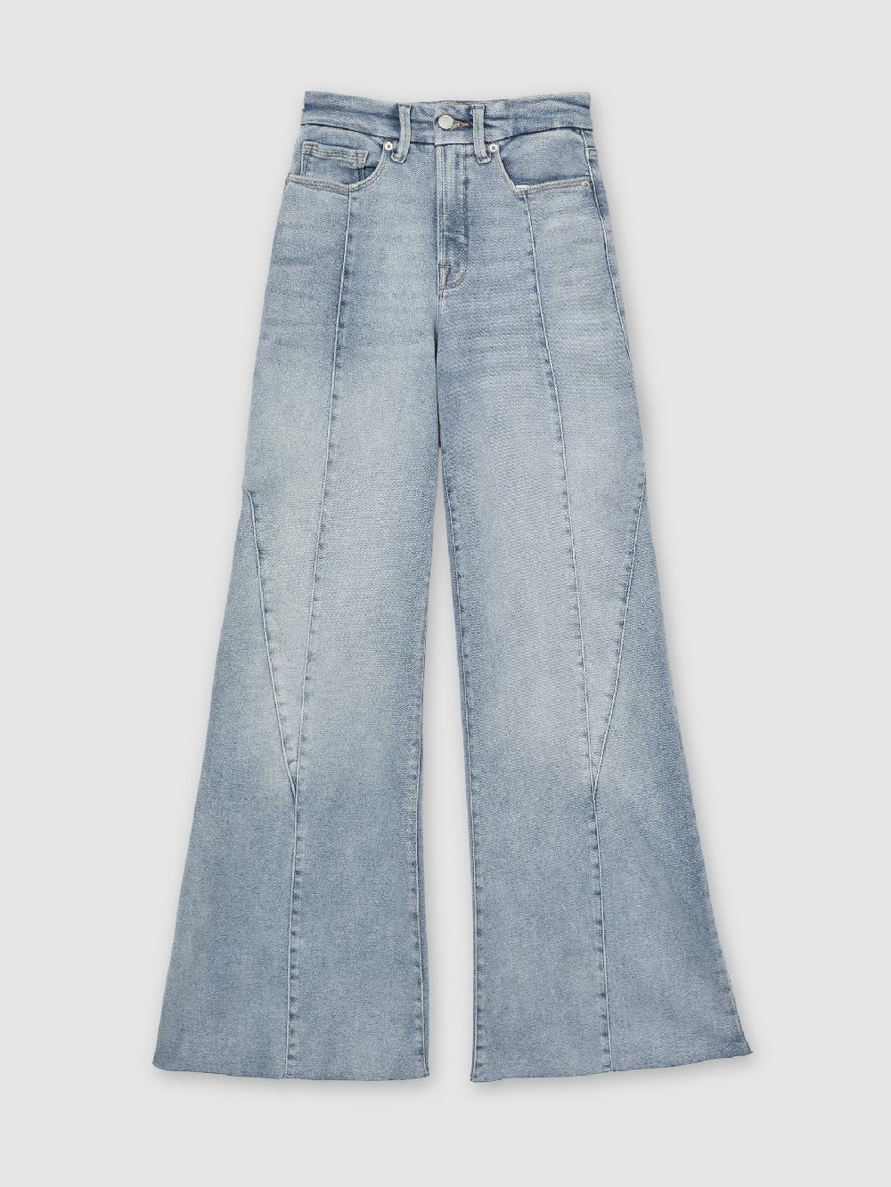 Reiss Good American Seam Wide-Leg Jeans In Indigo Blue