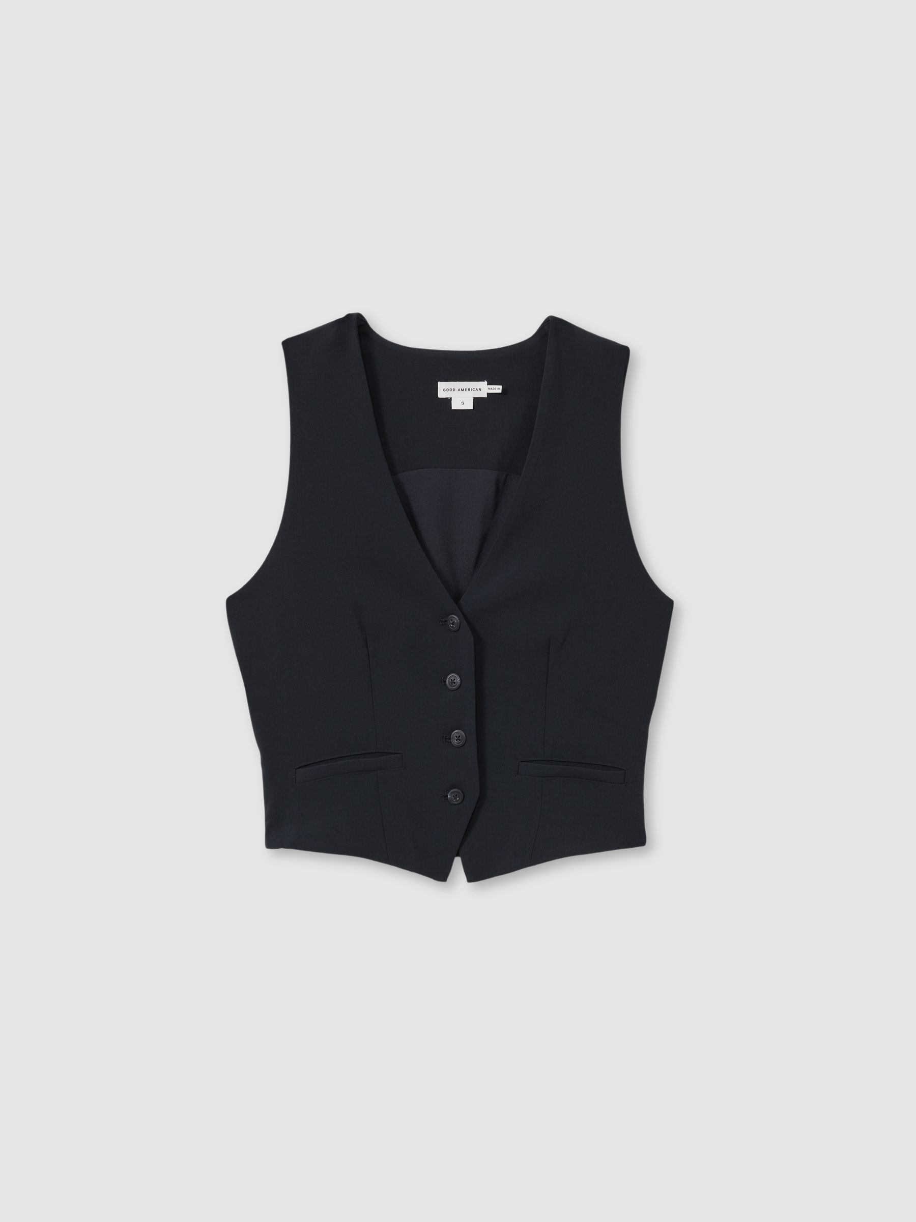 Reiss Good American Single Breasted Waistcoat In Navy