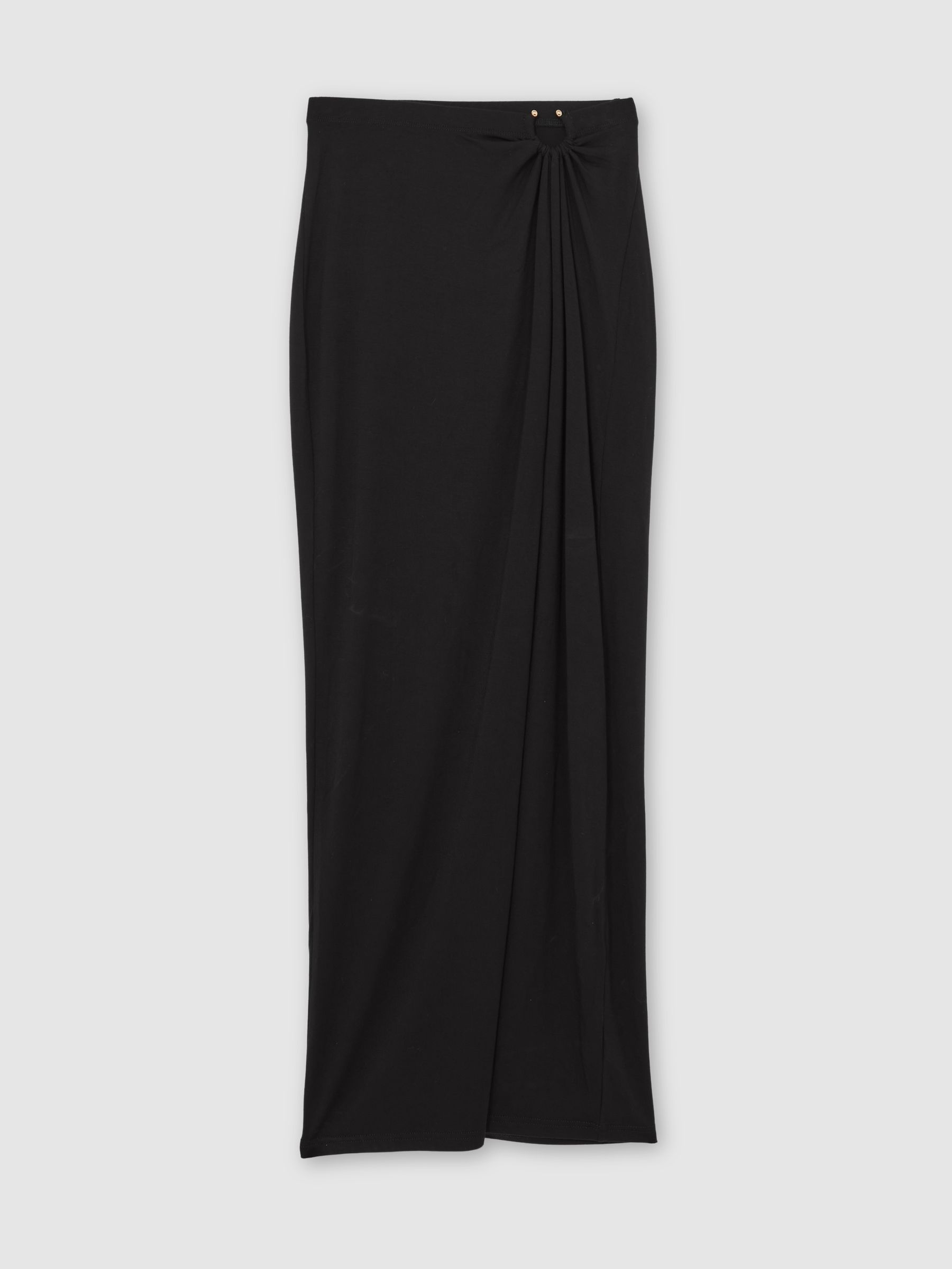 Reiss Good American Stretch Jersey Maxi Skirt In Black