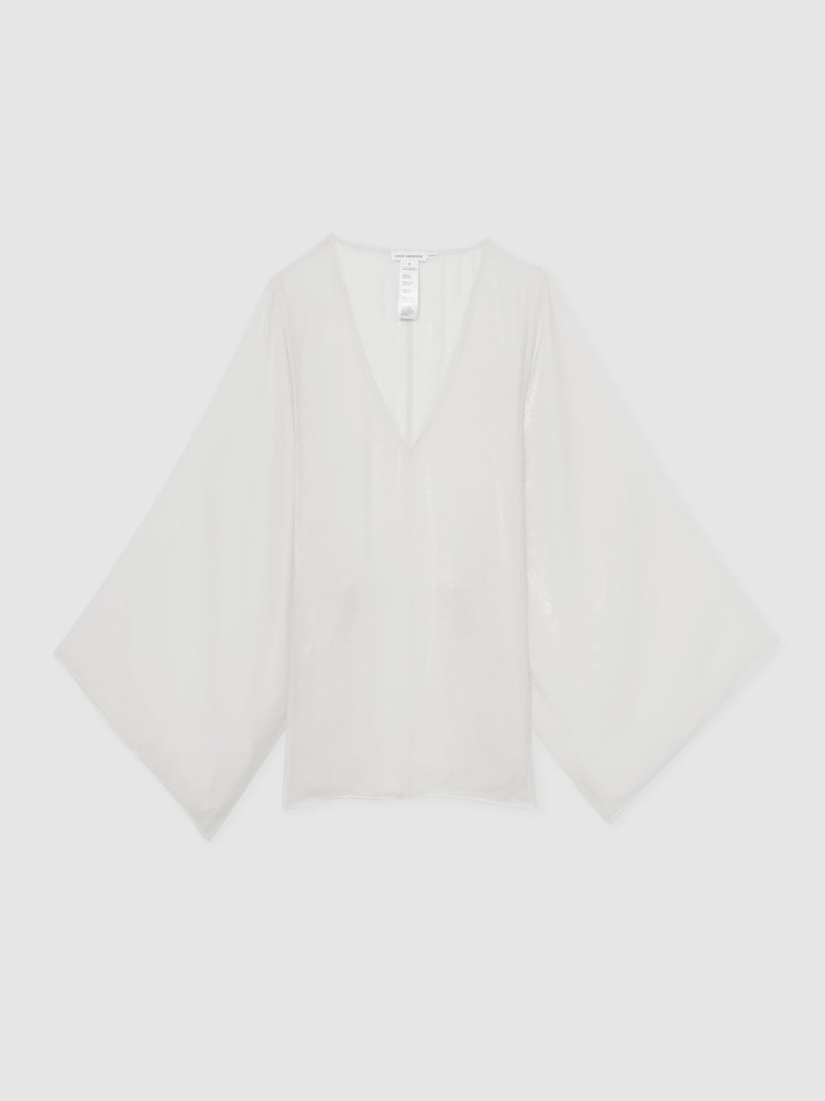 reiss Good American Tencel-Blend Beach Cover-Up in White