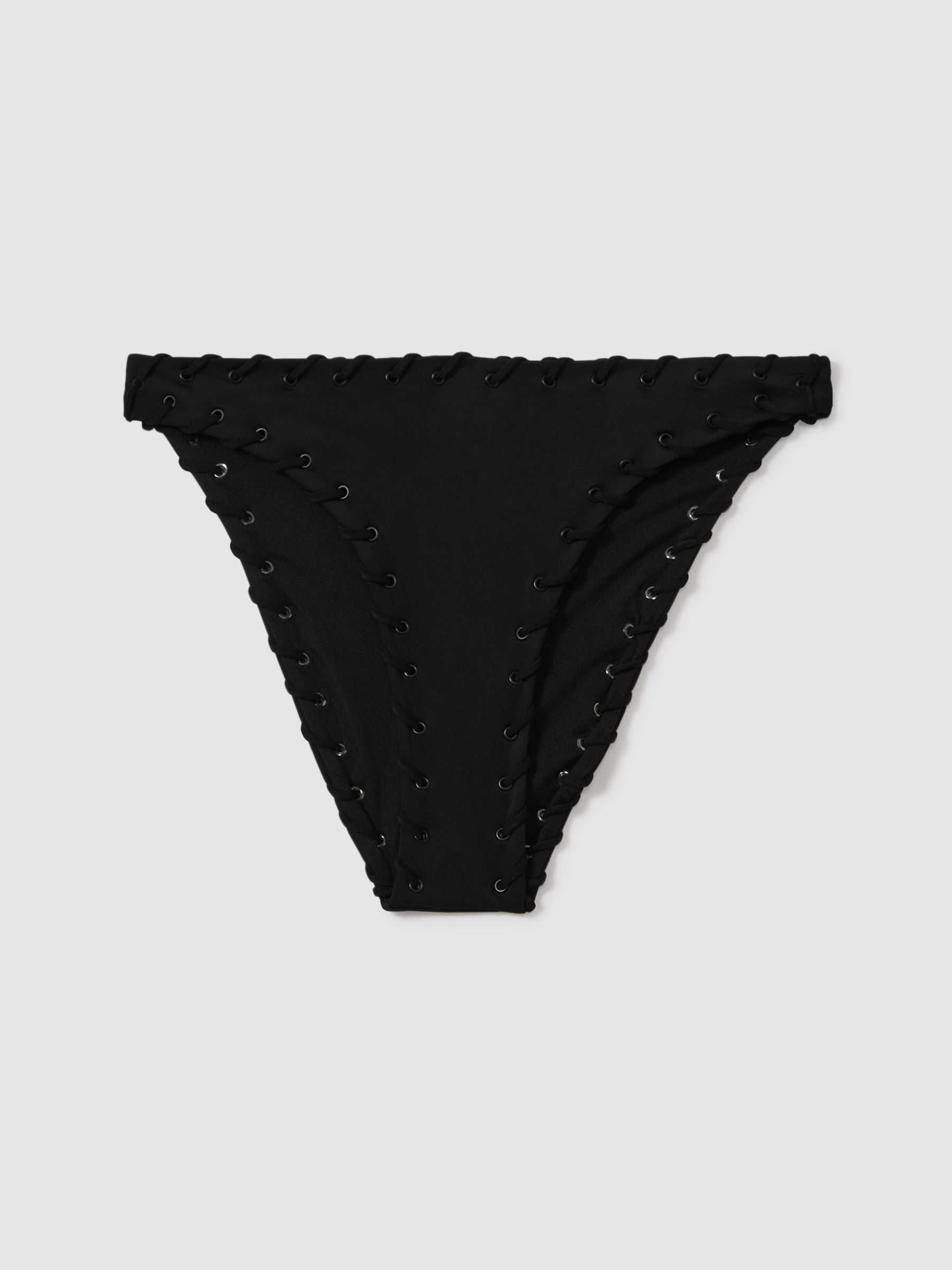 Reiss Good American Whip Stitch Bikini Bottoms In Black