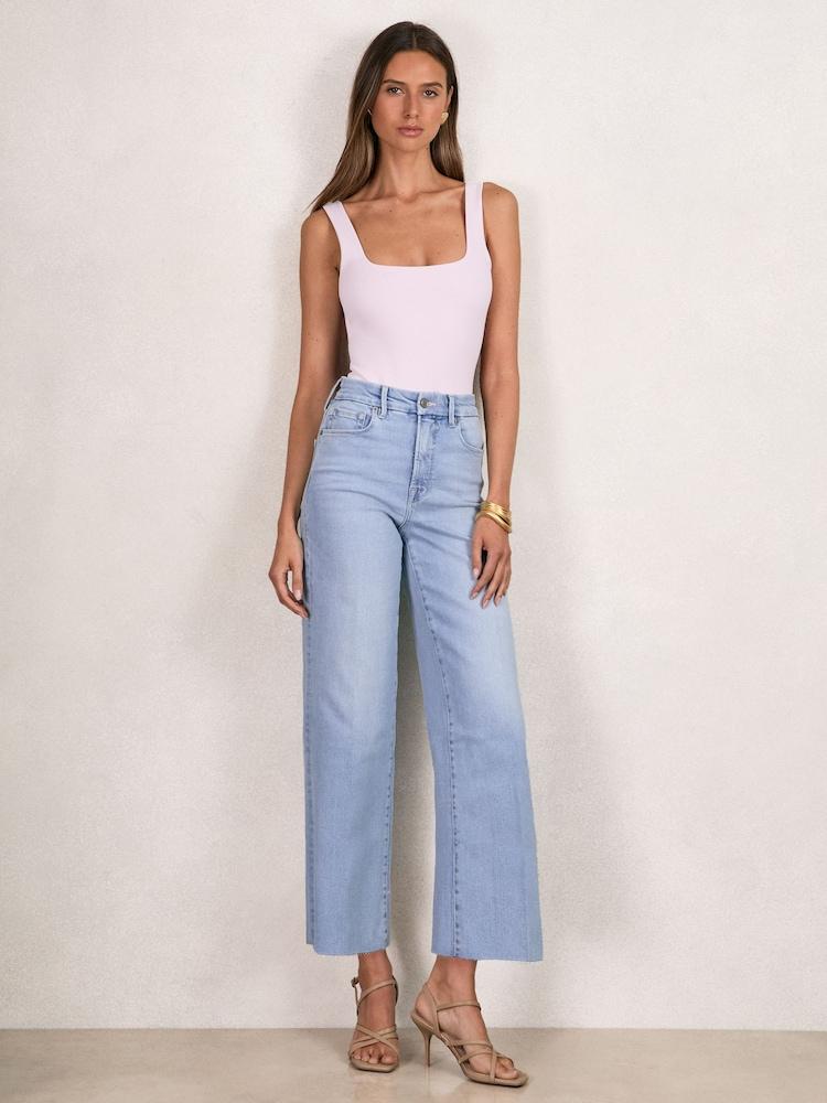 reiss Good American Wide Compression Jeans in Indigo Blue