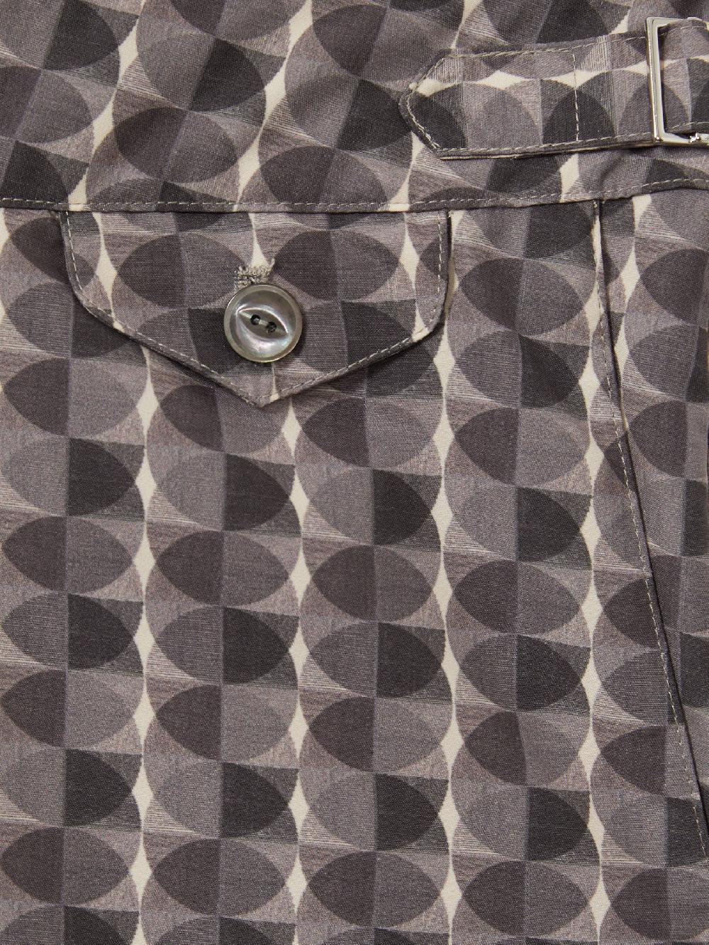 Reiss Hemingsworth Ikat-Print Swim Shorts In Black/Neutral