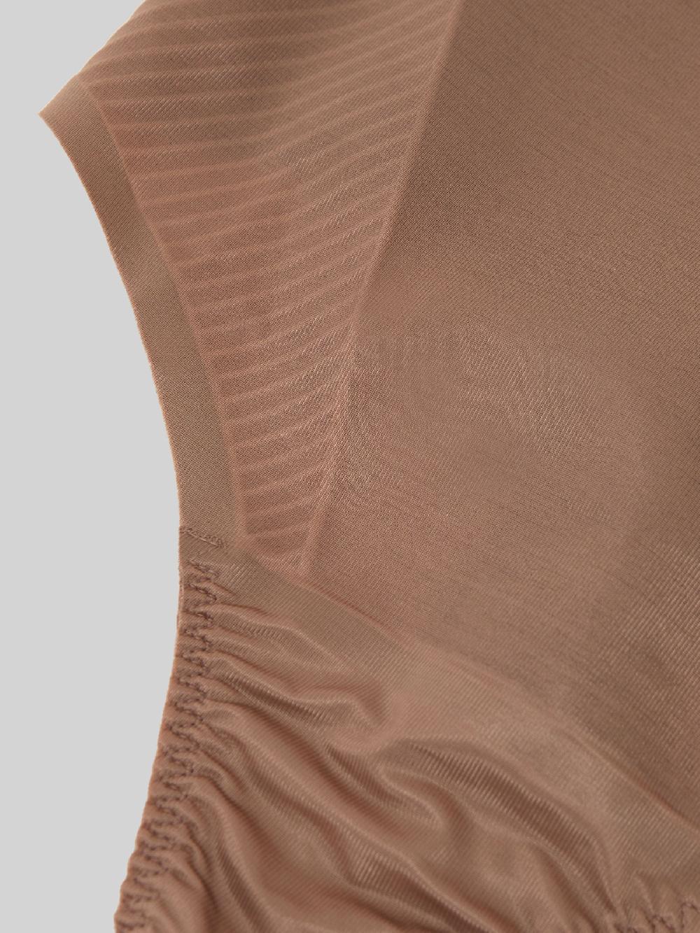 Reiss High Waisted Thong In Cafe Au Lait Brown Nude