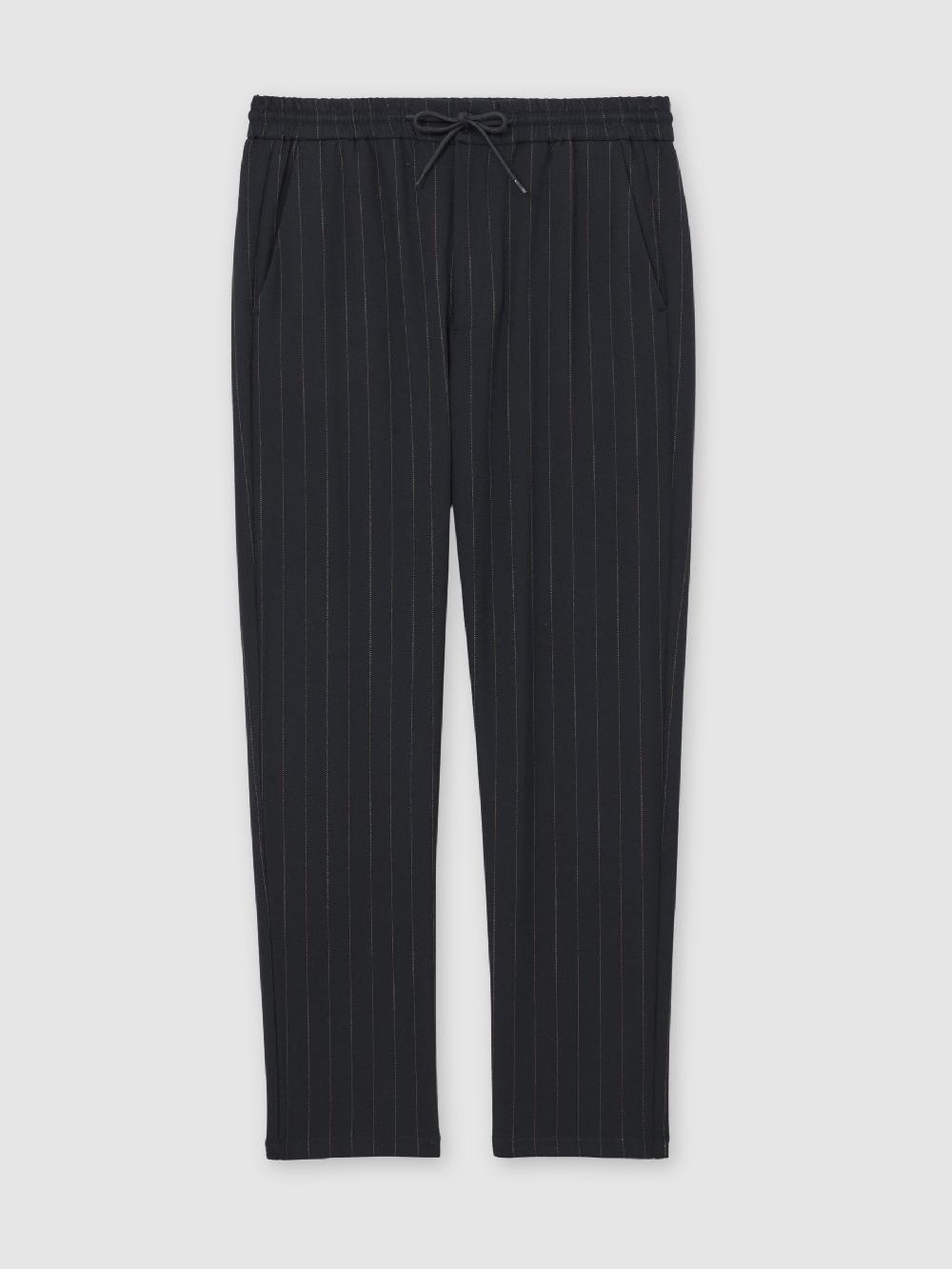 Reiss Les Deux Como Tapered Pinstripe Pant In Dark Navy