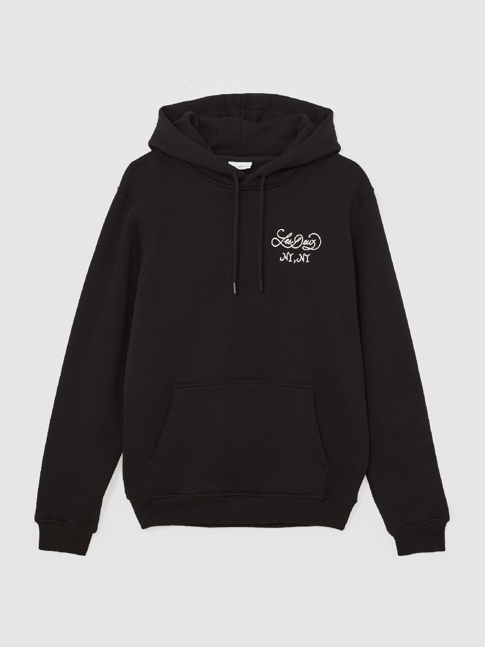Reiss Les Deux Cotton Graphic-Print Sweat Top In Black