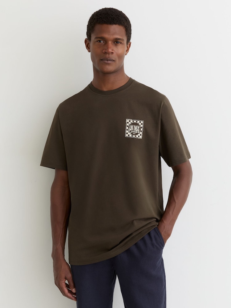 reiss Les Deux Cotton Graphic-Print T-Shirt in Delicioso