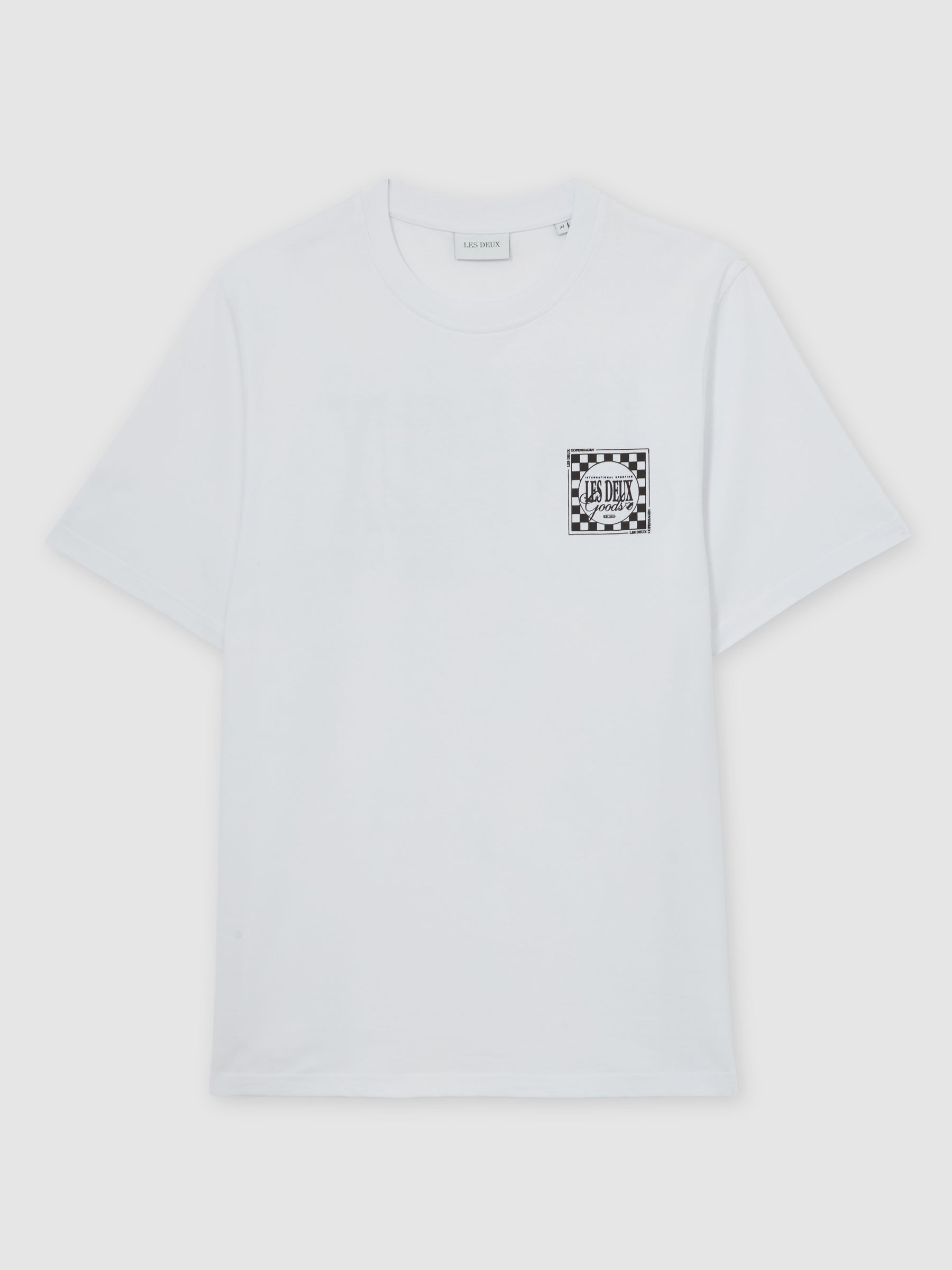 Reiss Les Deux Cotton Graphic-Print T-Shirt In White