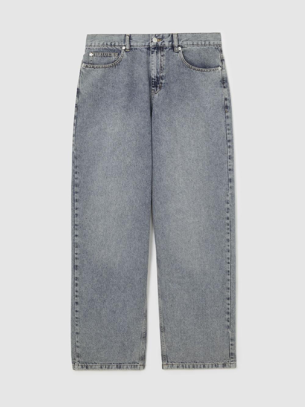 Reiss Les Deux Relaxed-Leg Jeans In Light Indigo Wash