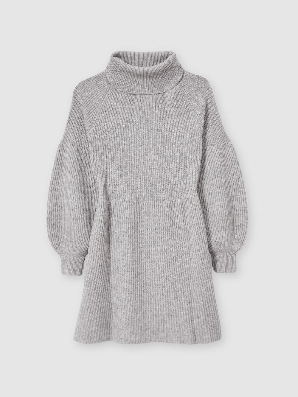 Reiss Madeleine Thompson Wool-Cashmere Mini Dress In Grey