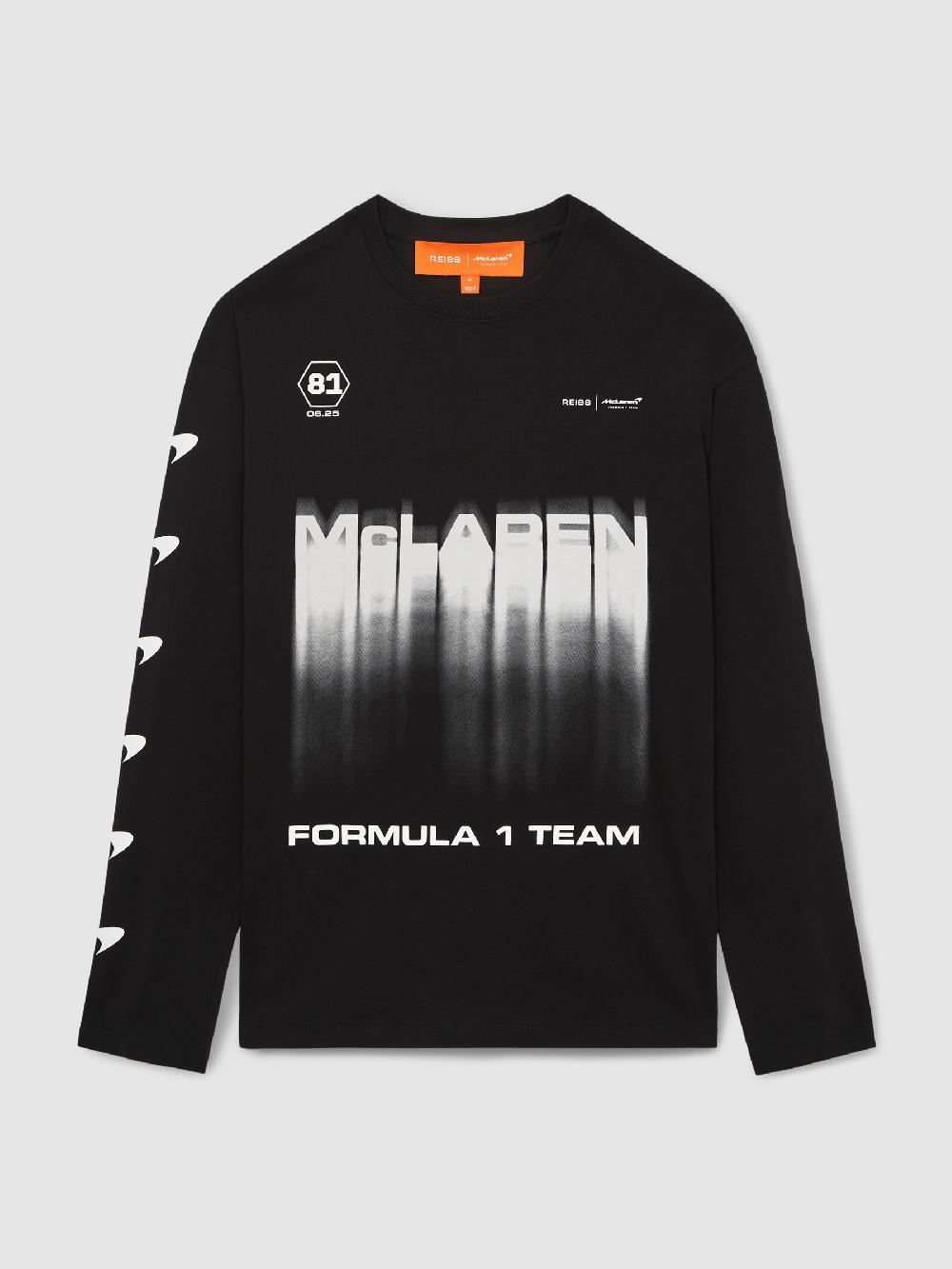 Reiss McLaren F1 Team British GP T-Shirt Unisex Fit In Black
