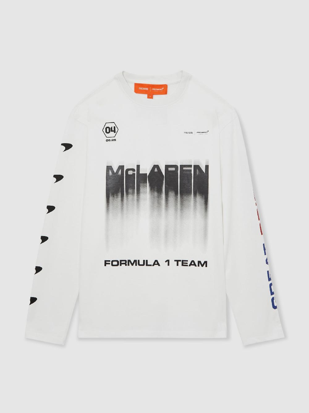 Reiss McLaren F1 Team British GP T-Shirt Unisex Fit In White