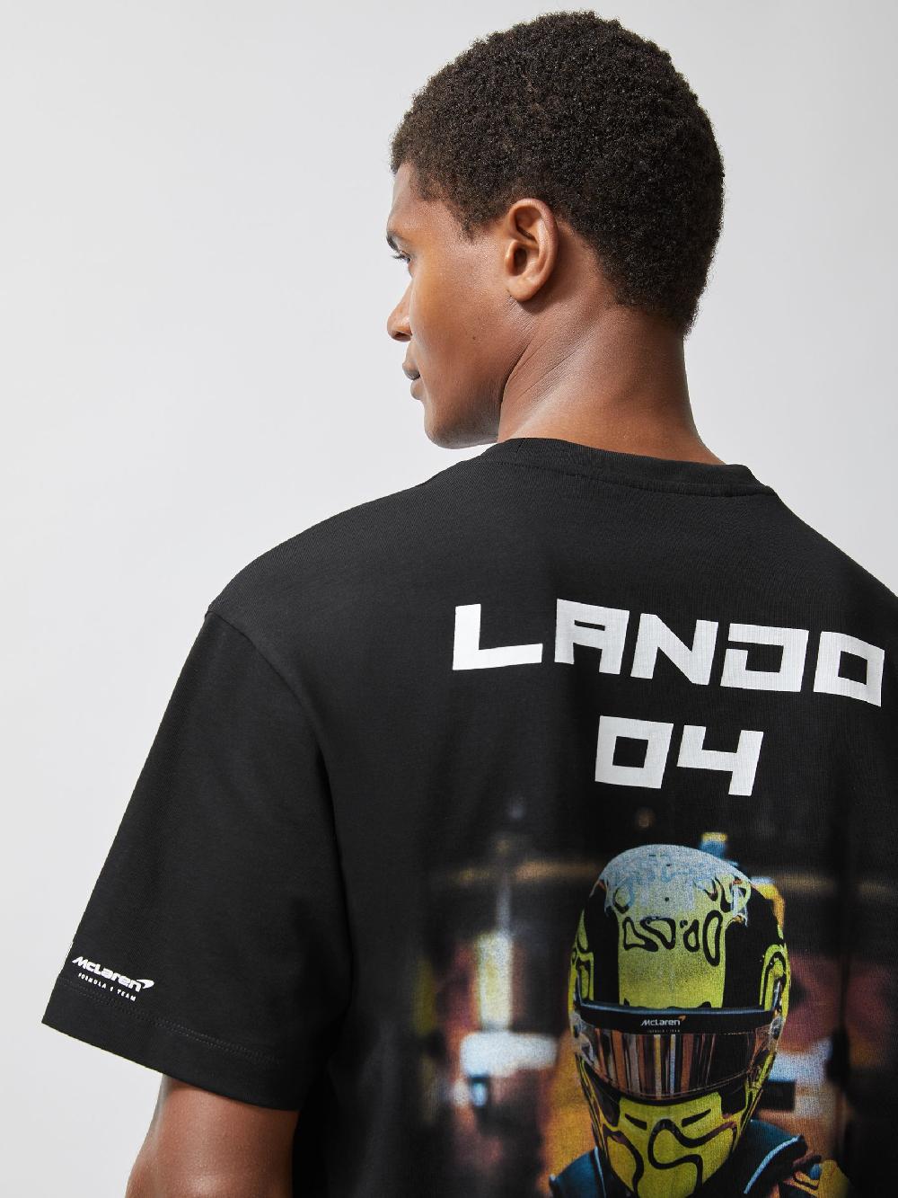 Reiss McLaren F1 Team Lando-Print T-Shirt Unisex Fit In Black