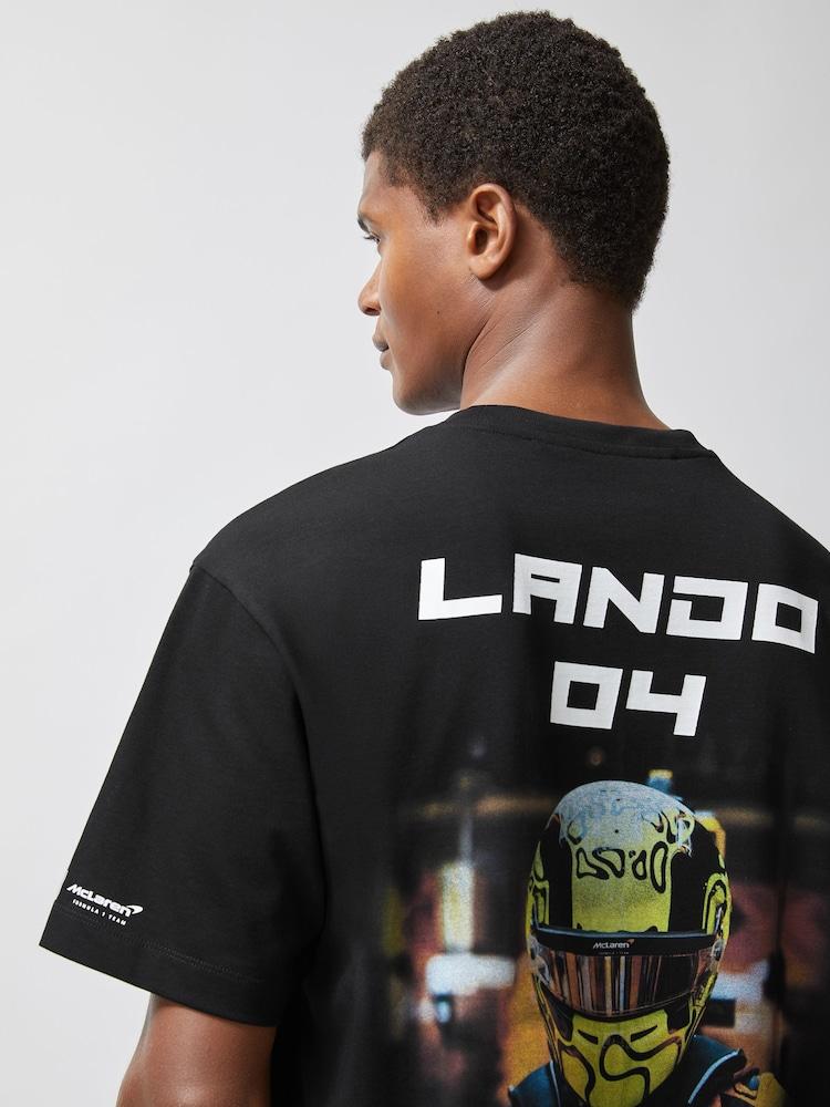 reiss McLaren F1 Team Lando-Print T-Shirt Unisex Fit in Black