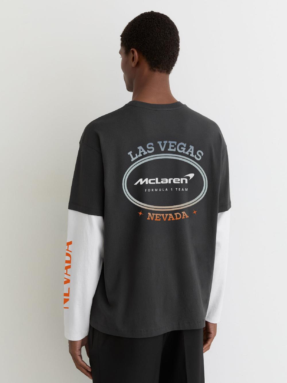 Reiss McLaren F1 Team Las Vegas T-Shirt Unisex Fit In Black