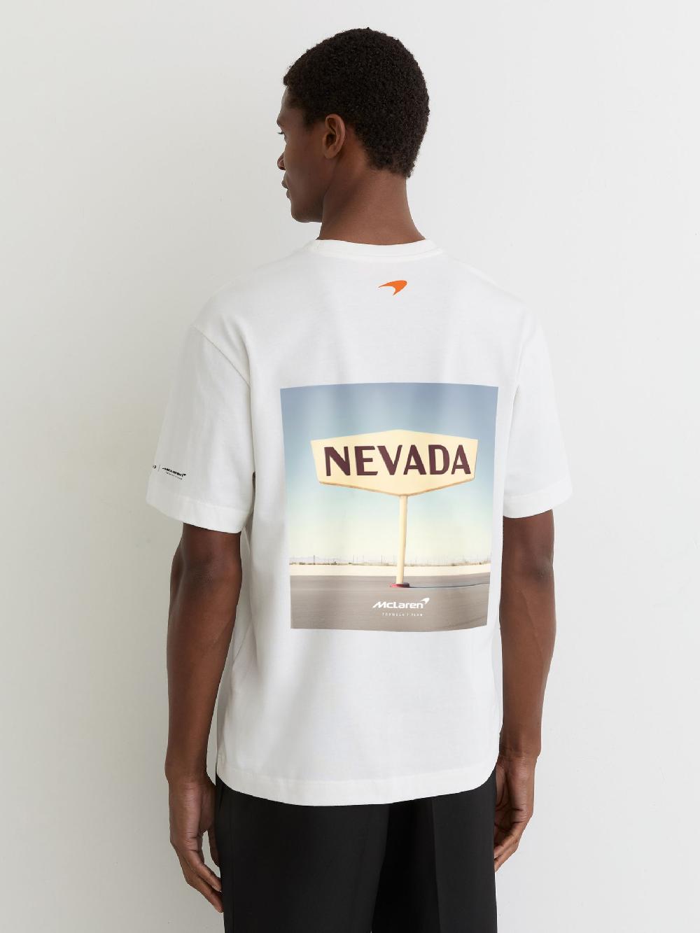 Reiss McLaren F1 Team Las Vegas T-Shirt Unisex Fit In White