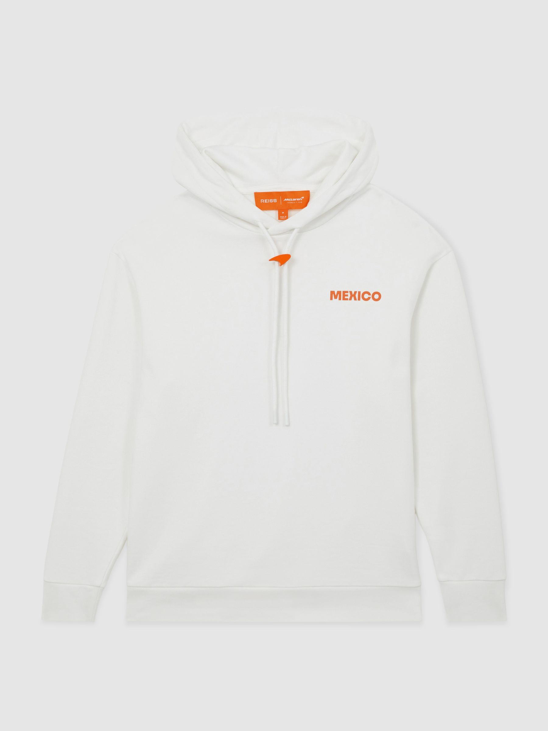 Reiss McLaren F1 Team Mexico City Hoodie Unisex Fit In White