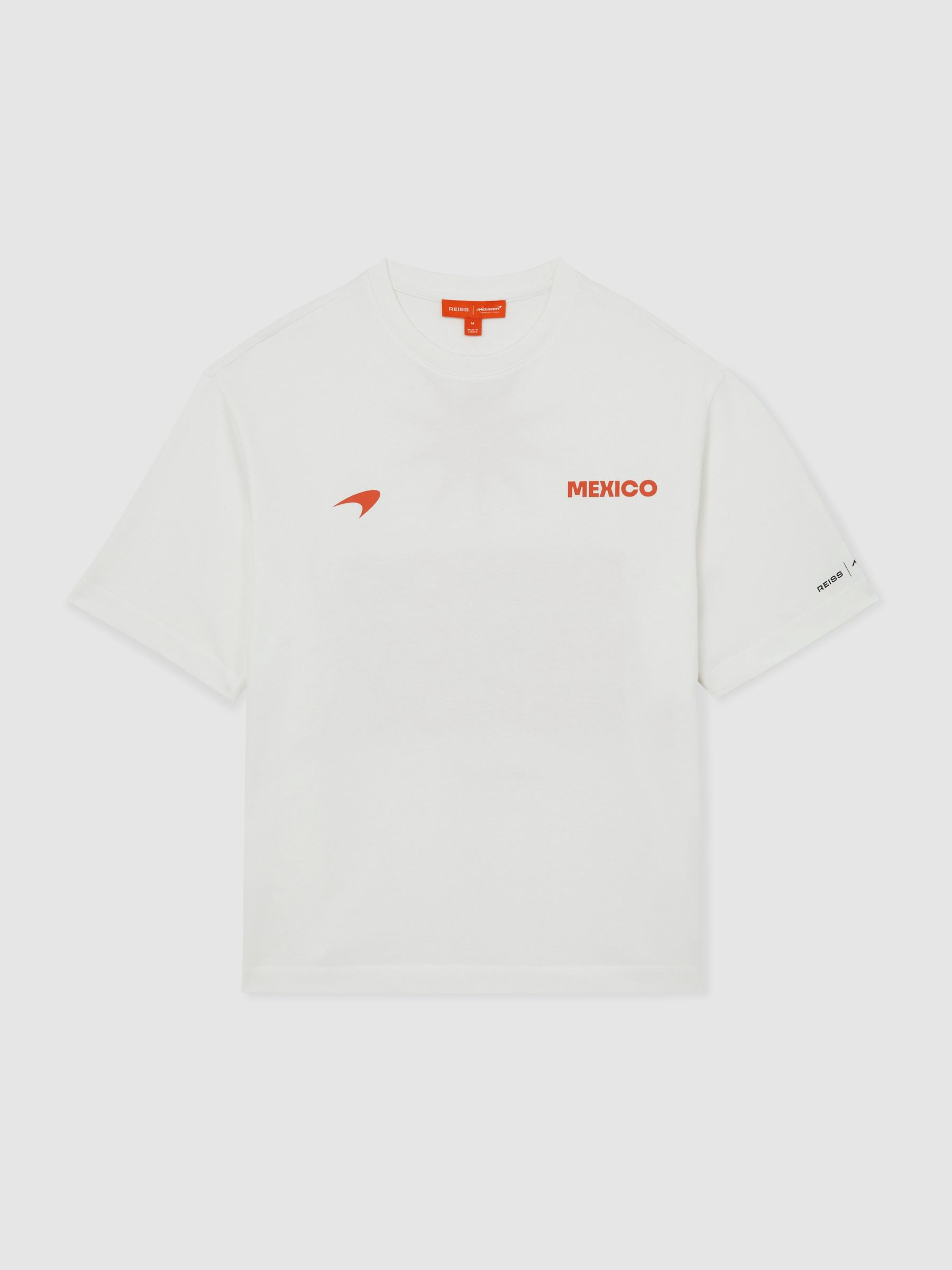 Reiss McLaren F1 Team Mexico City T-Shirt Unisex Fit In White