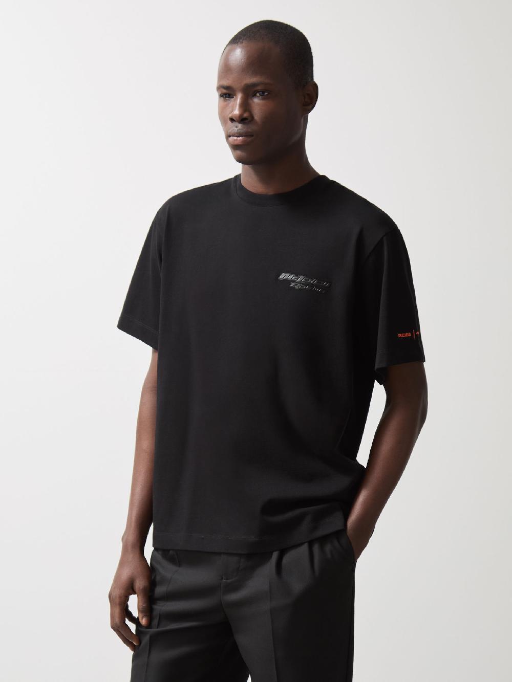 Reiss McLaren F1 Team Oversize Unisex Fit Logo T-Shirt In Black