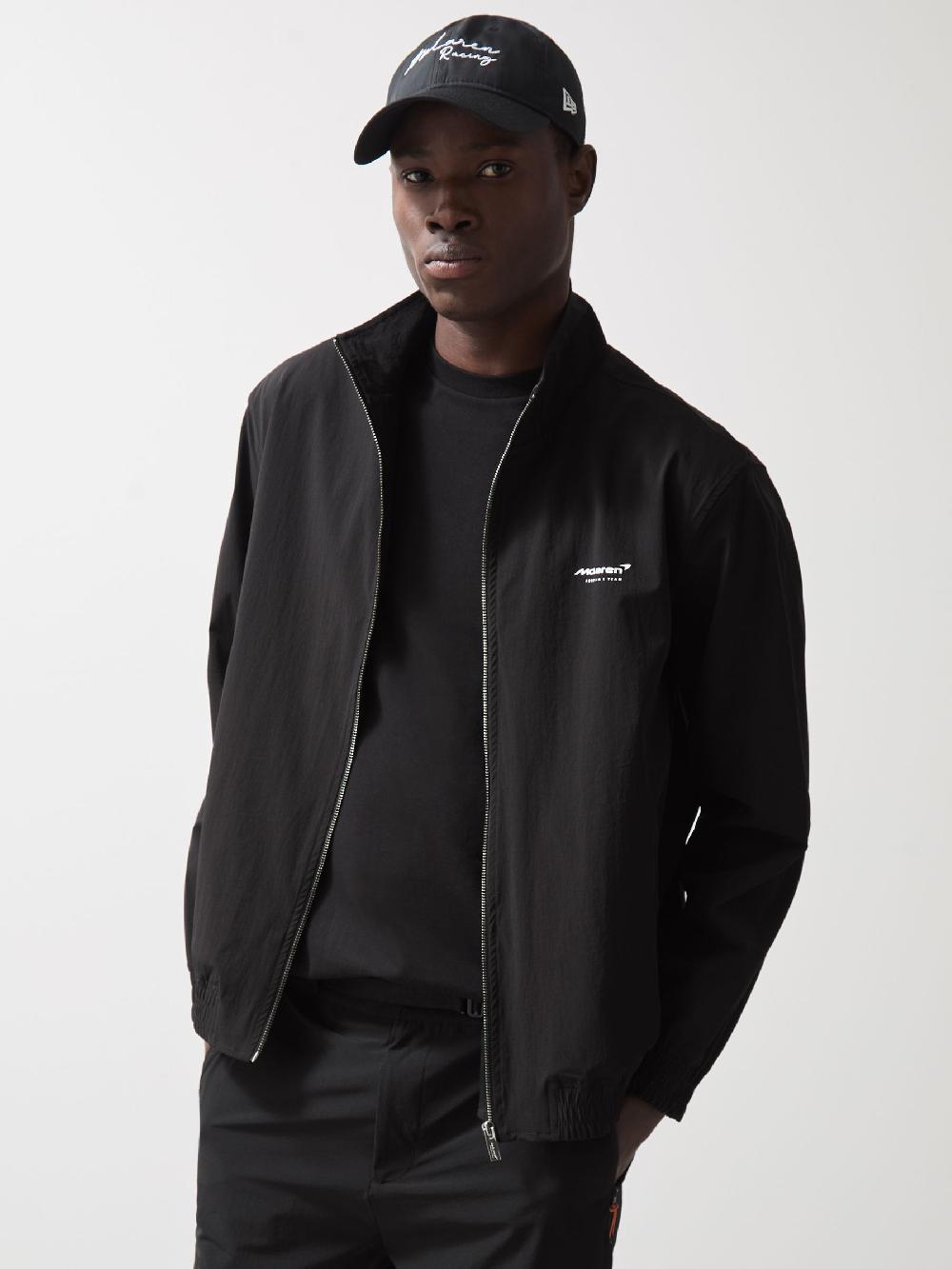 Reiss McLaren F1 Team Tech Funnel-Neck Jacket In Black