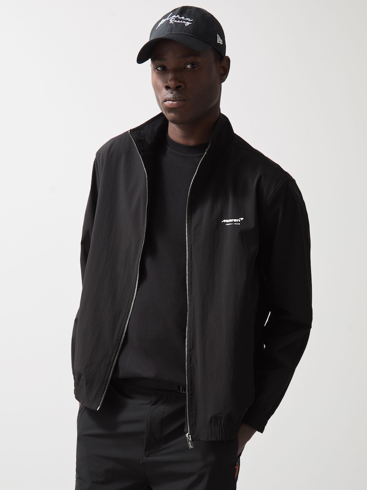 reiss McLaren F1 Team Tech Funnel-Neck Jacket in Black